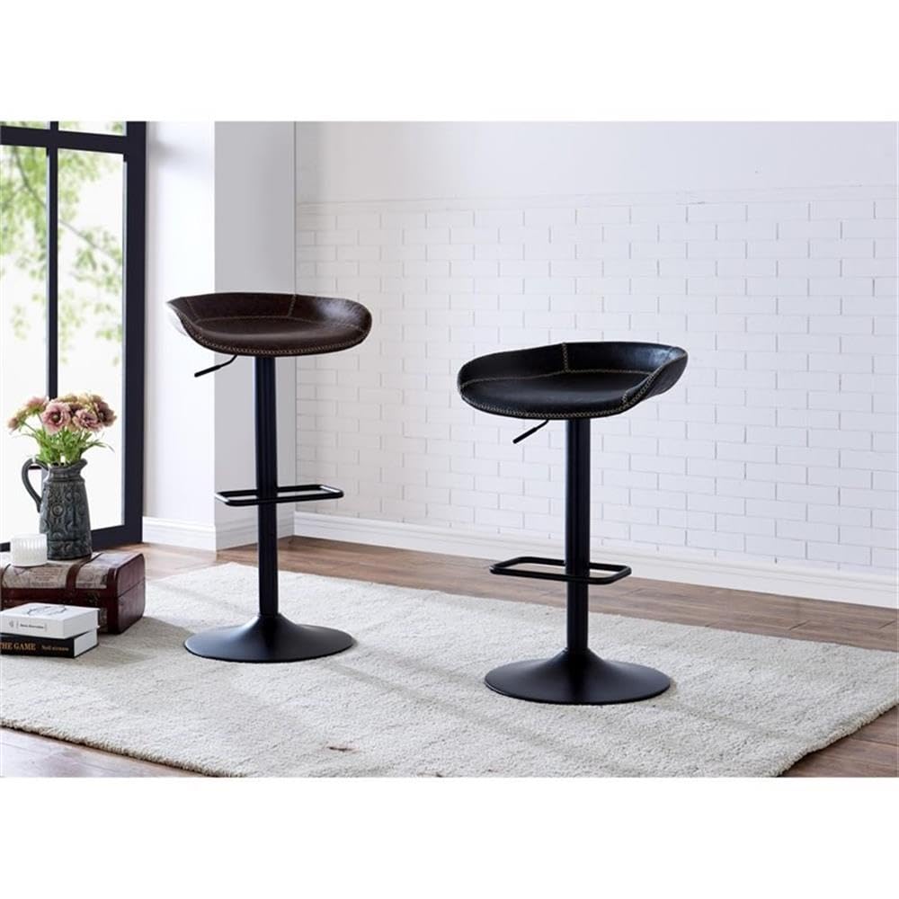 Npd Furniture And More Rogue Pu Leather Gaslift Bar Stool, (Set Of 2)