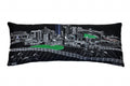 HomeRoots Grey 35' Black Lexington Nighttime Skyline Lumbar Decorative Pillow