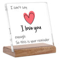 FreeJac I Love You Gifts for Her Him - Christmas Valentines Day Gifts for Girlfriend Wife Birthday Wedding Anniversary Keepsake 