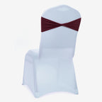 Mds Pack Of 100 Spandex Chair Sashes Bow Sash Elastic Chair Bands Ties Without Buckle For Wedding And Events Decoration Spandex Slider Sashes Bow - Burgundy