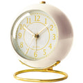 AYRELY Battery Operated Desk Alarm Clock with Light,Silent No Ticking,Small Table Clock for Bedside/Bedroom/Living Room/Office/T