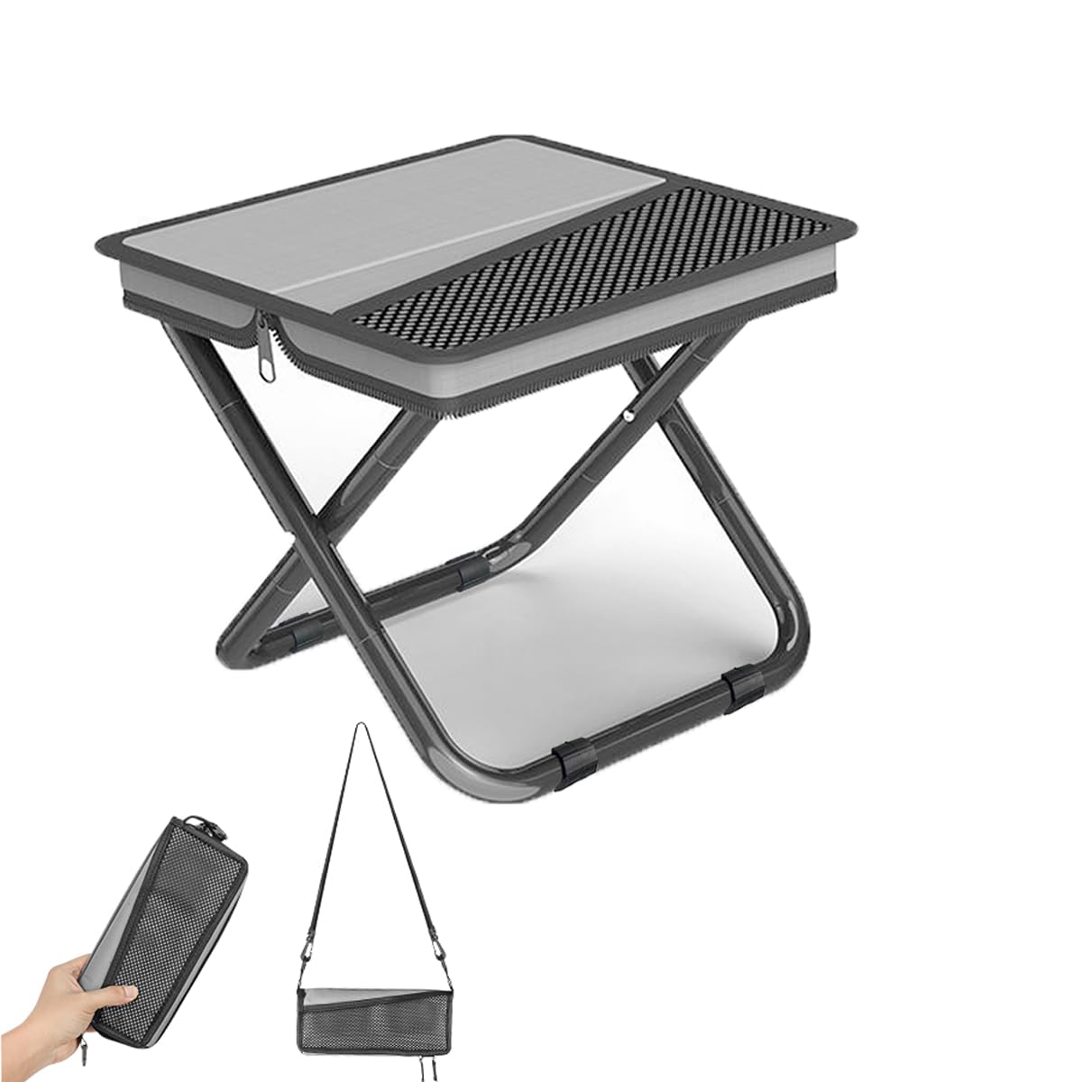 Portable Ultralight Collapsible Stool,Camping Chair,Handbag Style Pocket Foldable Stool for Camping Travel Fishing Hiking and Ou