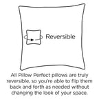 Pillow Perfect Stripe Indoor/Outdoor Accent Throw Pillow, Plush Fill, Weather, And Fade Resistant, Floor - 25' X 25', Blue/Gre