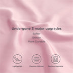 Bedsure King Size Satin Pillowcase Set Of 2 - Pink Silky Pillow Cases For Hair And Skin 20X36 Inches, Pillow Covers With Envelop
