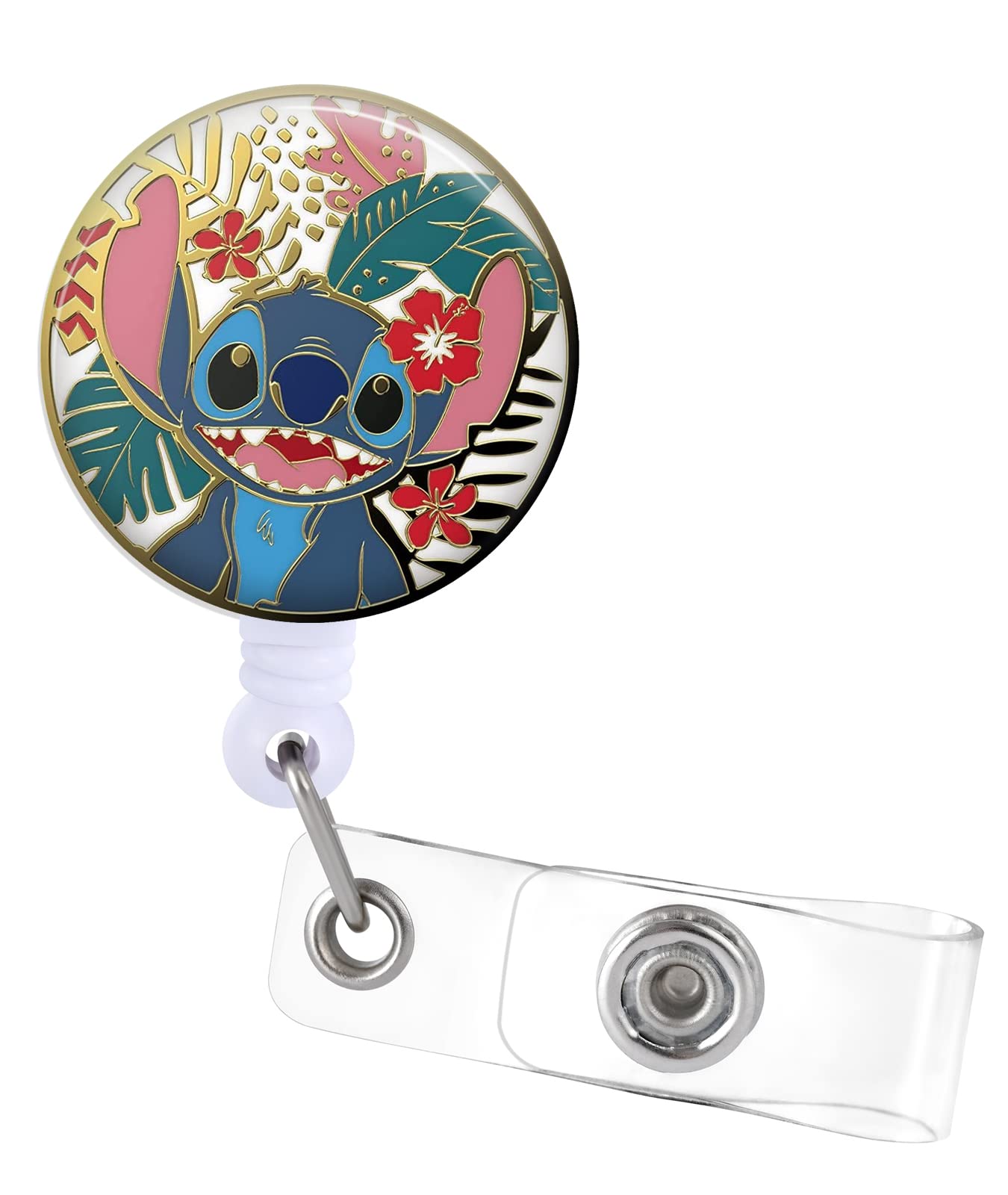 Badge Reels Holder Retractable With Id Clip For Nurse Name Tag Card Cute Funny Fun Hawaiian Cartoon Nursing Doctor Teacher Stude