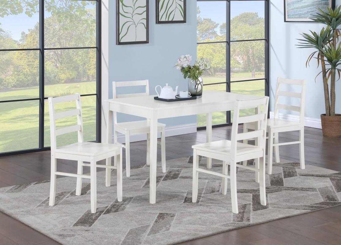 LILOLA LIVING Lavinia 5-Piece White Dining Set