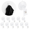 Framendino, 12 Pack Clear Suction Cup Clip Round Clamp Holder Display Business Cards Holder Stand For Home Office