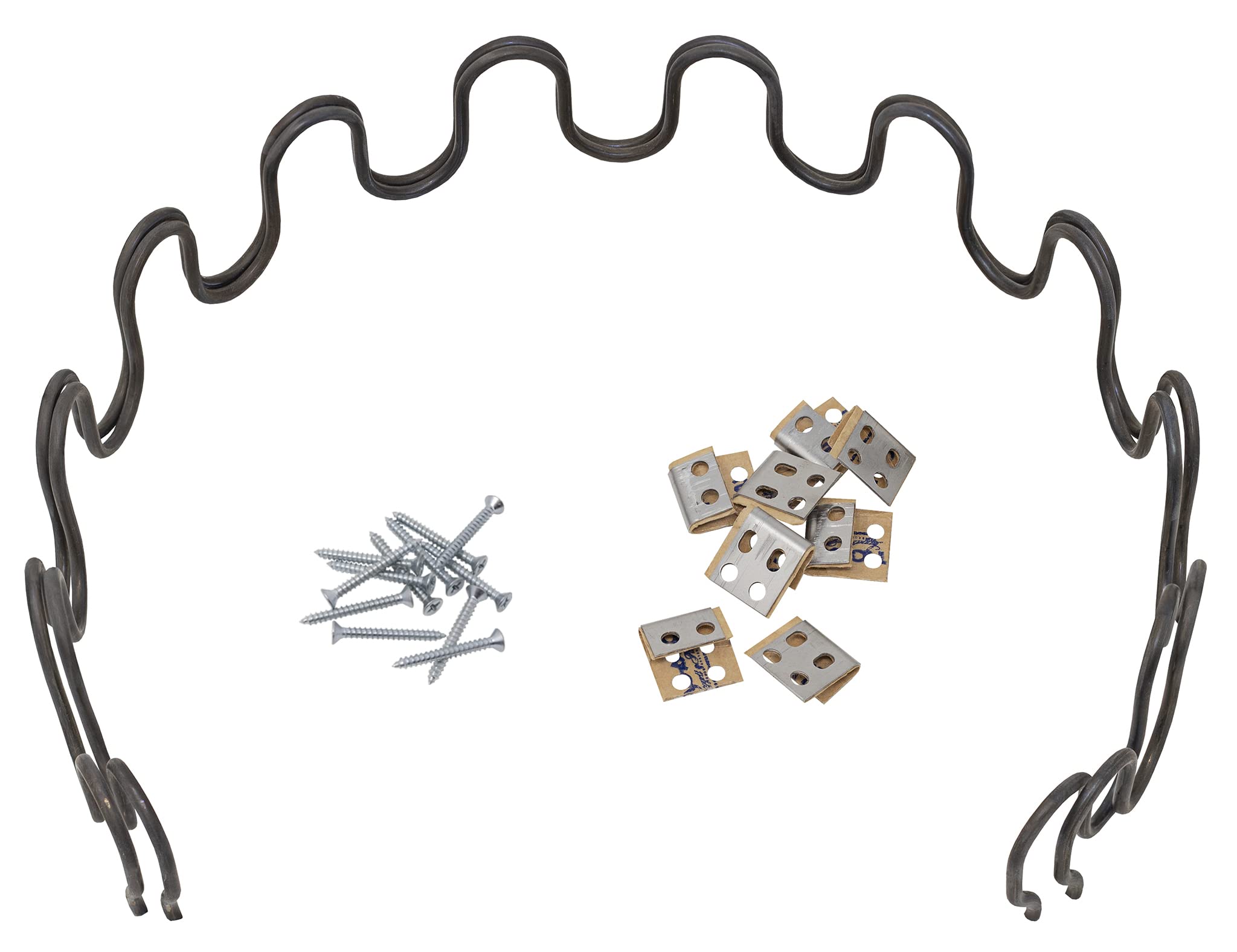 House2Home 18'' Sofa Upholstery Spring Replacement, 2pk Repair Kit for Furniture Chair Couch and Recliner, Includes Screws, Clip