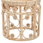 Baxton Studio Bowie Modern Bohemian Natural Brown Rattan 2-Piece Nesting End Table Set Natural Brown/Natural Rattan
