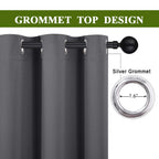Nicetown Sliding Door Curtains, Wide Thermal Blackout Patio Door Curtain Panel, Sliding Door Drapes/Draperies With Grommet Top (Gray, W70 X L95)