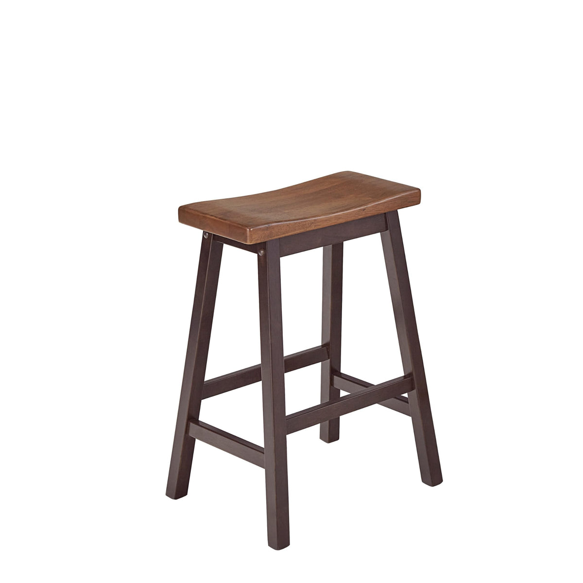 Progressive Furniture Kenny Counter Stools Set Of 2, 18&quot; W X 14&quot; D X 24&quot; H, Walnut/Chocolate