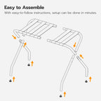 Hoobro Luggage Rack, Metal Foldable Suitcase Stand For Guest Room, Holds Up To 100 Lb, 27 X 15.3 X 22 Inches, Steel Frame, Nylon