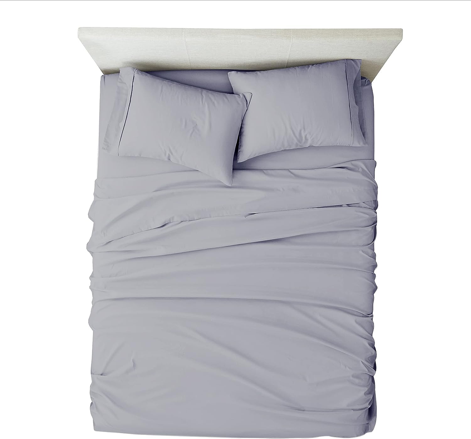 Flex Head King Sheets Sets For Adjustable Beds-Top Split King Sheets Sets (4 Pcs) King 34 Inch Down Sheets Light Grey Solid 16 Inch Deep Sheets
