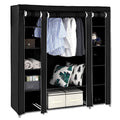 Moptyuimin Portable Wardrobe NonWoven Fabric Wardrobe with Cover 58x 17 x 68 7/8 Clothing Storage Closet Shelves for H