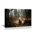 YONICA Jesus and Lamb Canvas Wall Art Jesus Running After Lost Lamb Picture Wall Art Canvas Print Christian Home Decor 24x36 inc