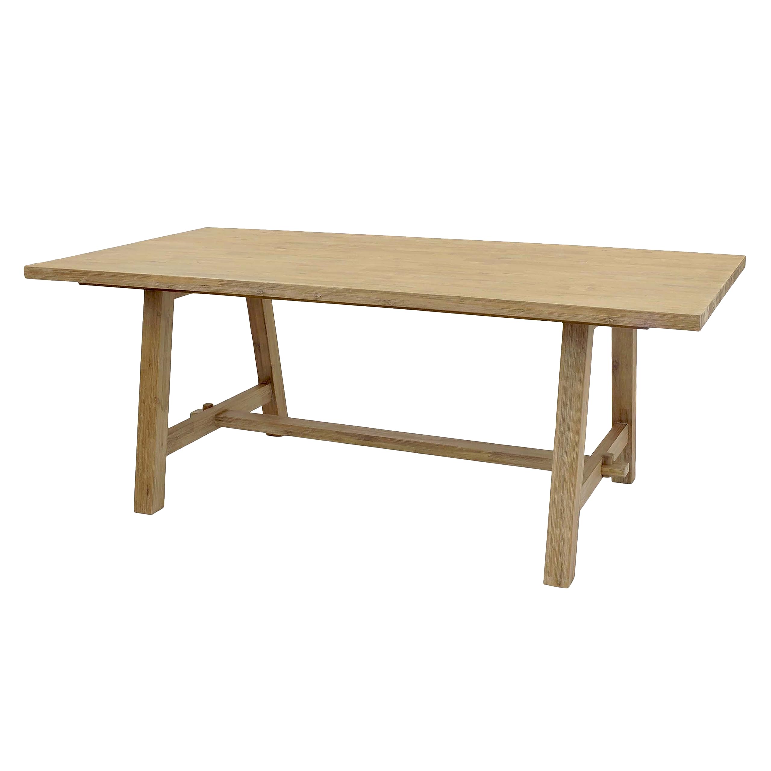 New Pacific Direct Bedford 79&quot; Rect. Dining Table &quot;A&quot; Base,Solid Acacia Wood,Distressed Natural