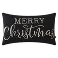 Trendin Christmas Throw Pillow Cover 20X12 Inch, Black Lumbar Throw Pillowcase, Home Chair Office Winter Decorations Linen Cushi