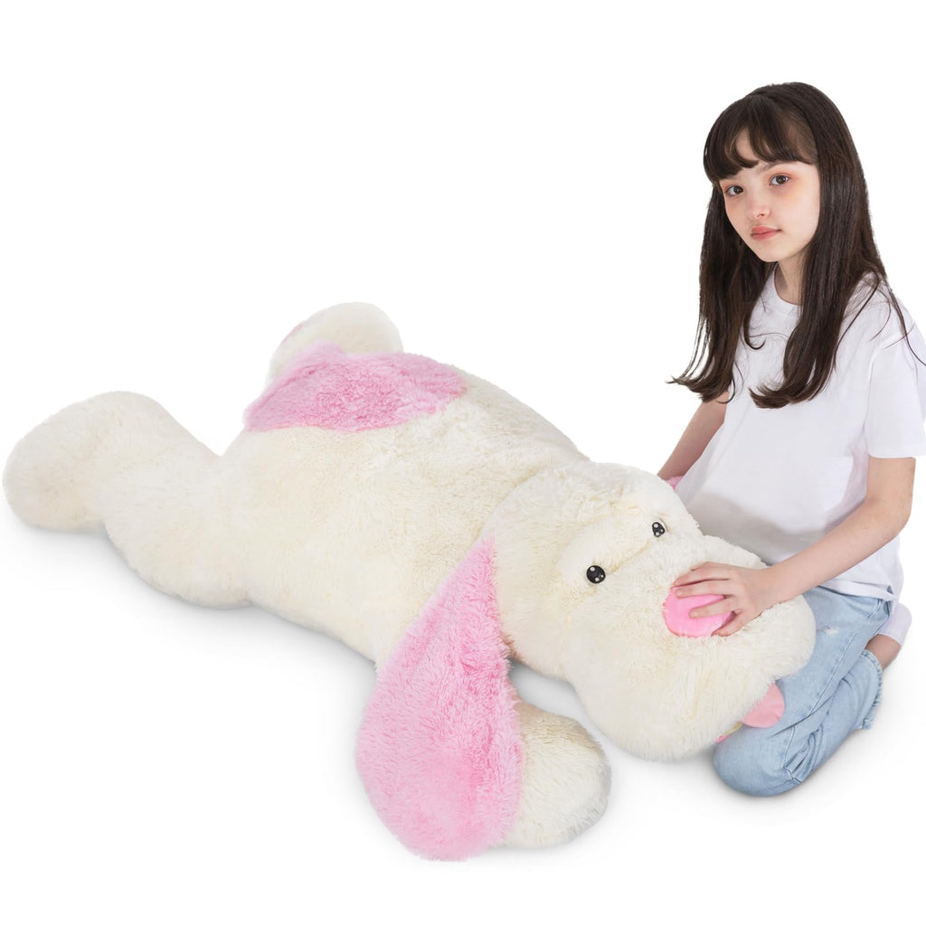 MorisMos Giant Dog Stuffed Animals 51', Huge Stuffed Dog Plush, Soft Large Stuffed Dog Pillow for Kids,Girls, Boys,