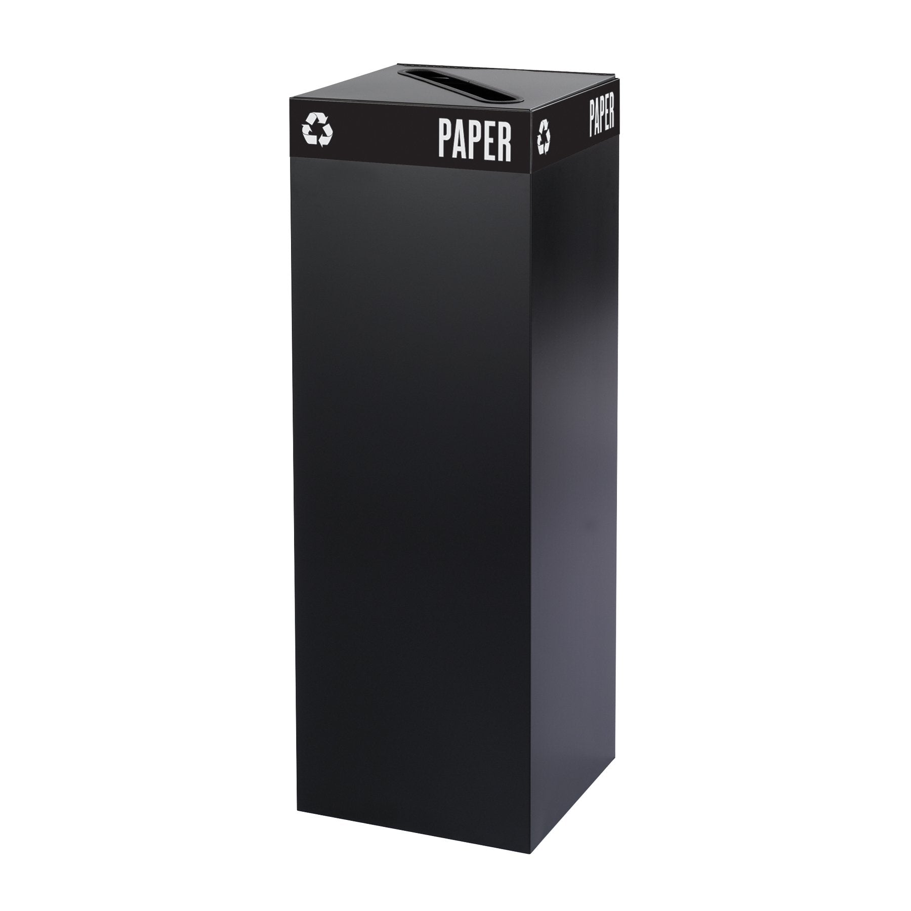 Safco Products 2984BL Public Square Recycling Receptacle Base, 42-Gallon (Top sold separately), Black