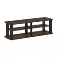 Furinno Nelly Entertainment Center Tv Stand, Short 43.3"(W) X13.4(H) X13.1(D), Dark Brown