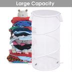 Battoo Large Collapsible Laundry Basket With Lid Foldable Mesh Pop Up Hamper With Handles For Laundry Room, Bathroom, Kids Room,