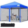 Quictent 10'X10' Pop Up Canopy Tent With Netting, Outdoor Instant Portable Gazebo Ez Up Screen House Room Tent -Fully Sealed, Wa