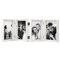 5x7 White Picture Frames Beveled Wood with Real Glass 4 Vertical Opening Family Lover Gift