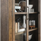 Kosas Home Quincy Transitional Reclaimed Pine Display Cabinet in Brown