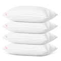 Eiue Bed Pillows For Sleeping 4 Pack Queen Size,Pillows For Side And Back Sleepers,Super Soft Down Alternative Microfiber Filled