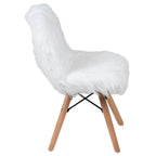 Flash Furniture Kids Shaggy Dog White Accent Chair