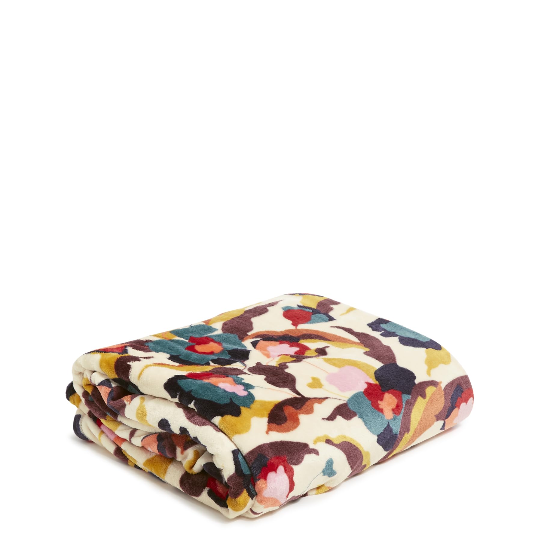 Vera Bradley Oversized Fleece Plush Throw Blanket, Immersed Blooms Jewel
