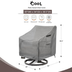 Okcool Outdoor Swivel Chair Cover 2 Pack,Outdoor Furniture Patio Chair Covers Waterproof Clearance,(30'' W X 34'' D X 38.5'' H)