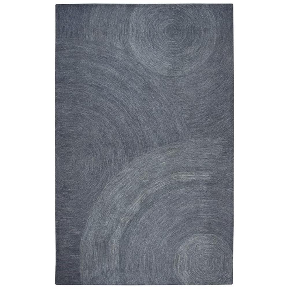 Alora Decor London 8' X 10' Swirl Gray/Gray/Rust/Blue Hand-Tufted Area Rug