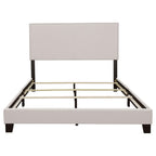 Coaster Home Furnishings Boyd Transitional Fabric Upholstered Eastern King Size Panel Bed Frame 50-inch Headboard Ivory 350051KE