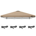 10X10Ft Replacement Canopy Top With Air Vent, Waterproof & Uv Protection Canopy Tent Top Cover For Straight Leg Canopy Frame - F