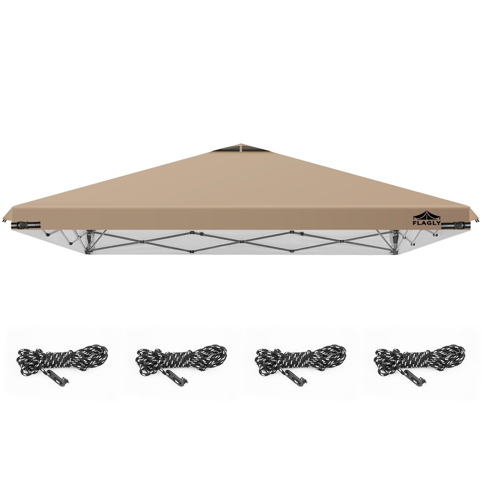 10X10Ft Replacement Canopy Top With Air Vent, Waterproof & Uv Protection Canopy Tent Top Cover For Straight Leg Canopy Frame - F