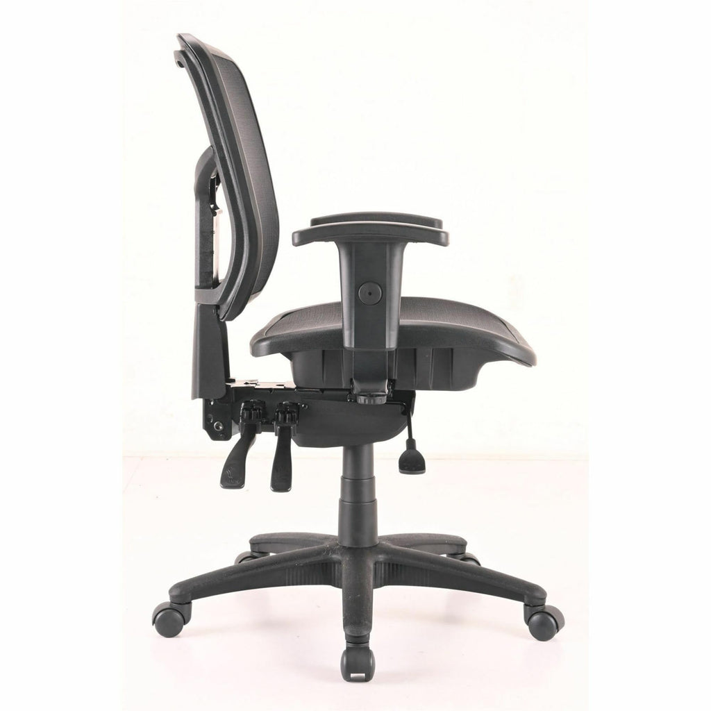 Lorell Mid-Back Swivel Mesh Chair, Black