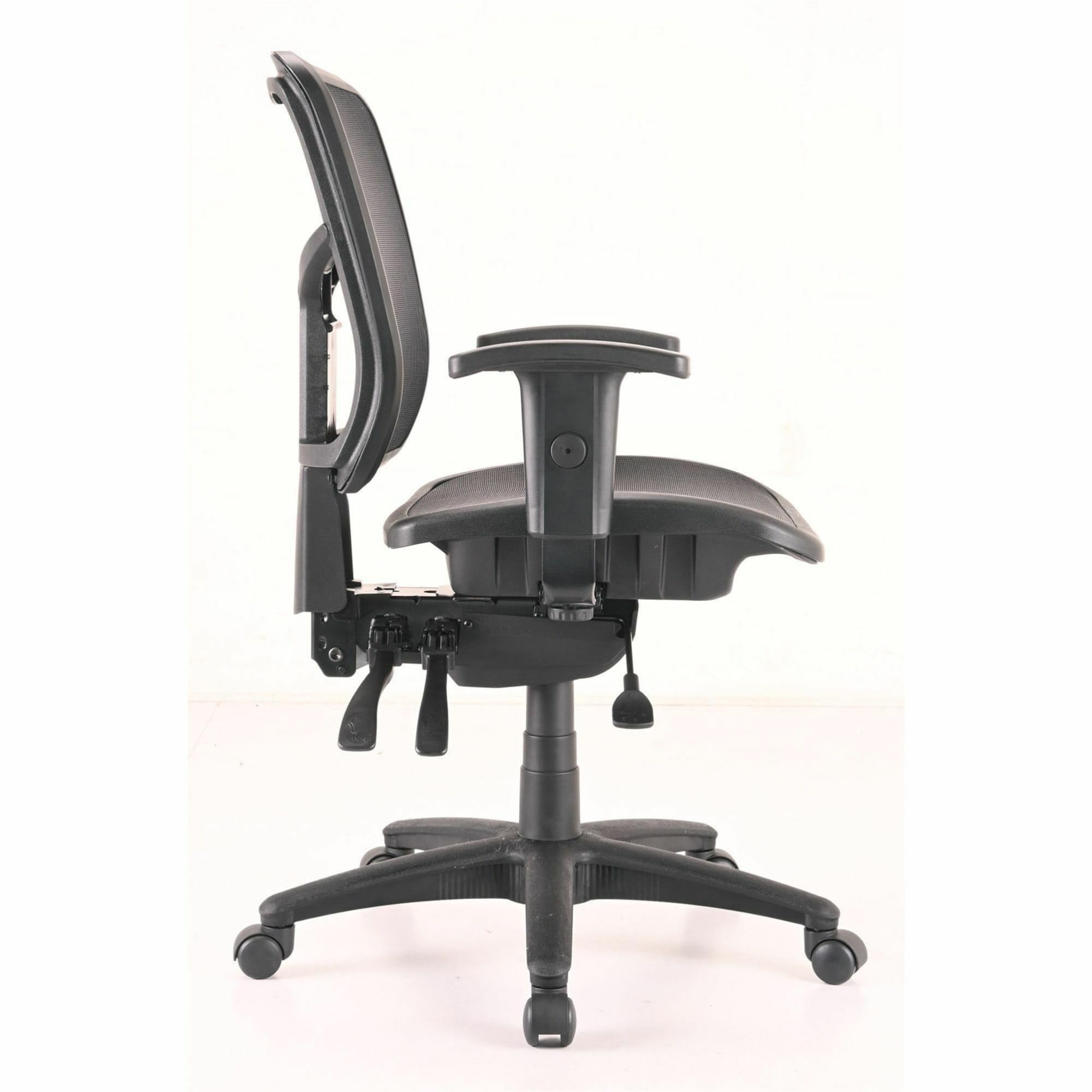 Lorell Mid-Back Swivel Mesh Chair, Black