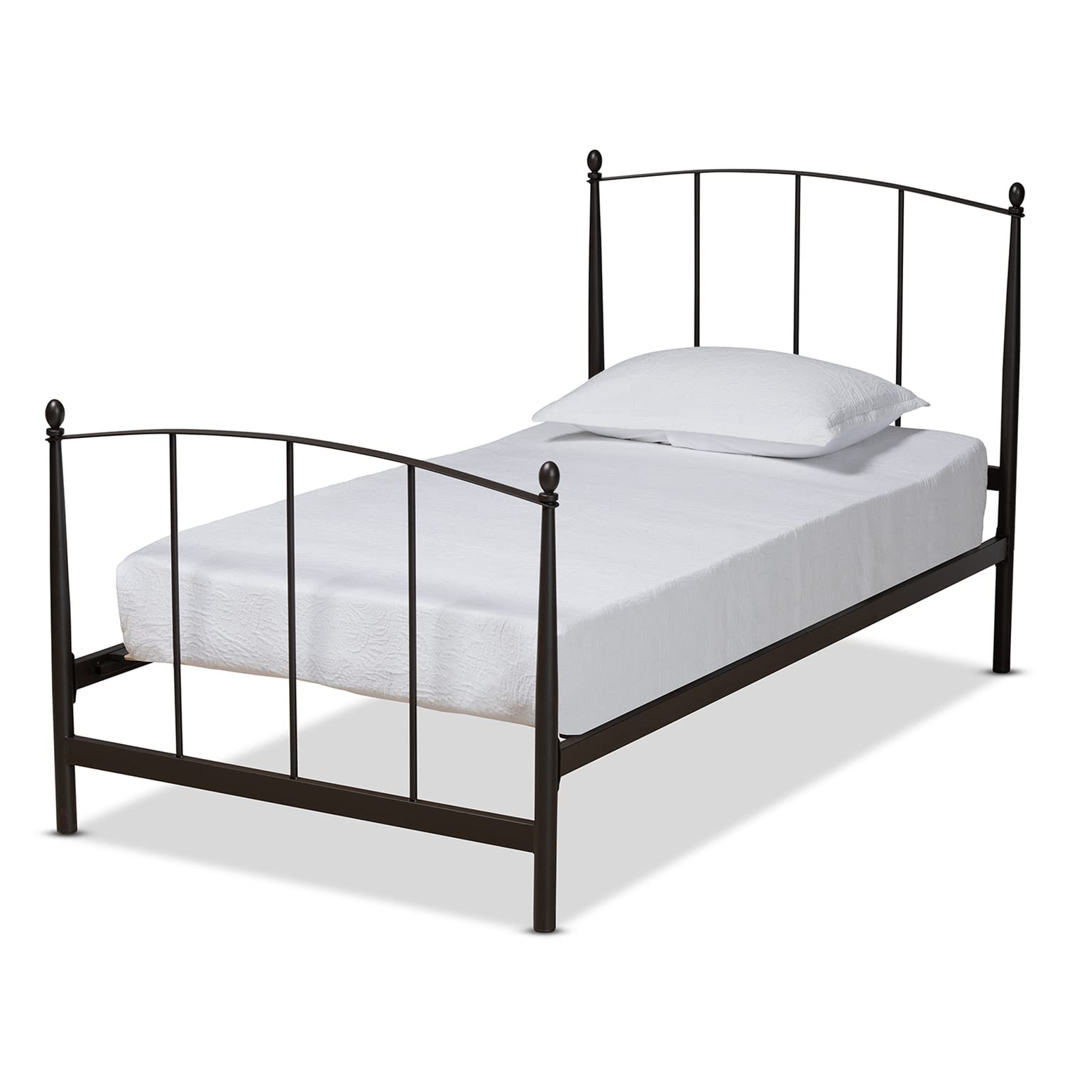 Baxton Studio Lana Black Finished Metal Twin Size Platform Bed