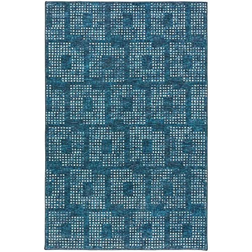 Delano Da1 Blue Transitional Rug Rectangle 5' X 7 ' 6&quot;