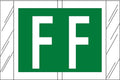 Tabbies Original Col'R'Tab 12000 Series Alpha Labels, Green, F', 1'H X 1-1/2'W, Heavy Duty & Fade-Resistant, Made In The Usa,