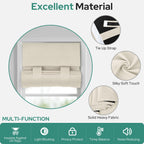 Homeideas 100% Blackout Sidelight Curtains For Front Door, Side Door Window Curtains, Front Door Curtains For Small Window, Thermal Insulated Door Window Covering, (1 Panel, W12 X L68, Beige)