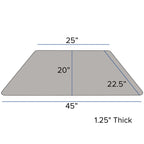 Flash Furniture Wren 22.5''W x 45''L Trapezoid Grey HP Laminate Activity Table - Height Adjustable Short Legs