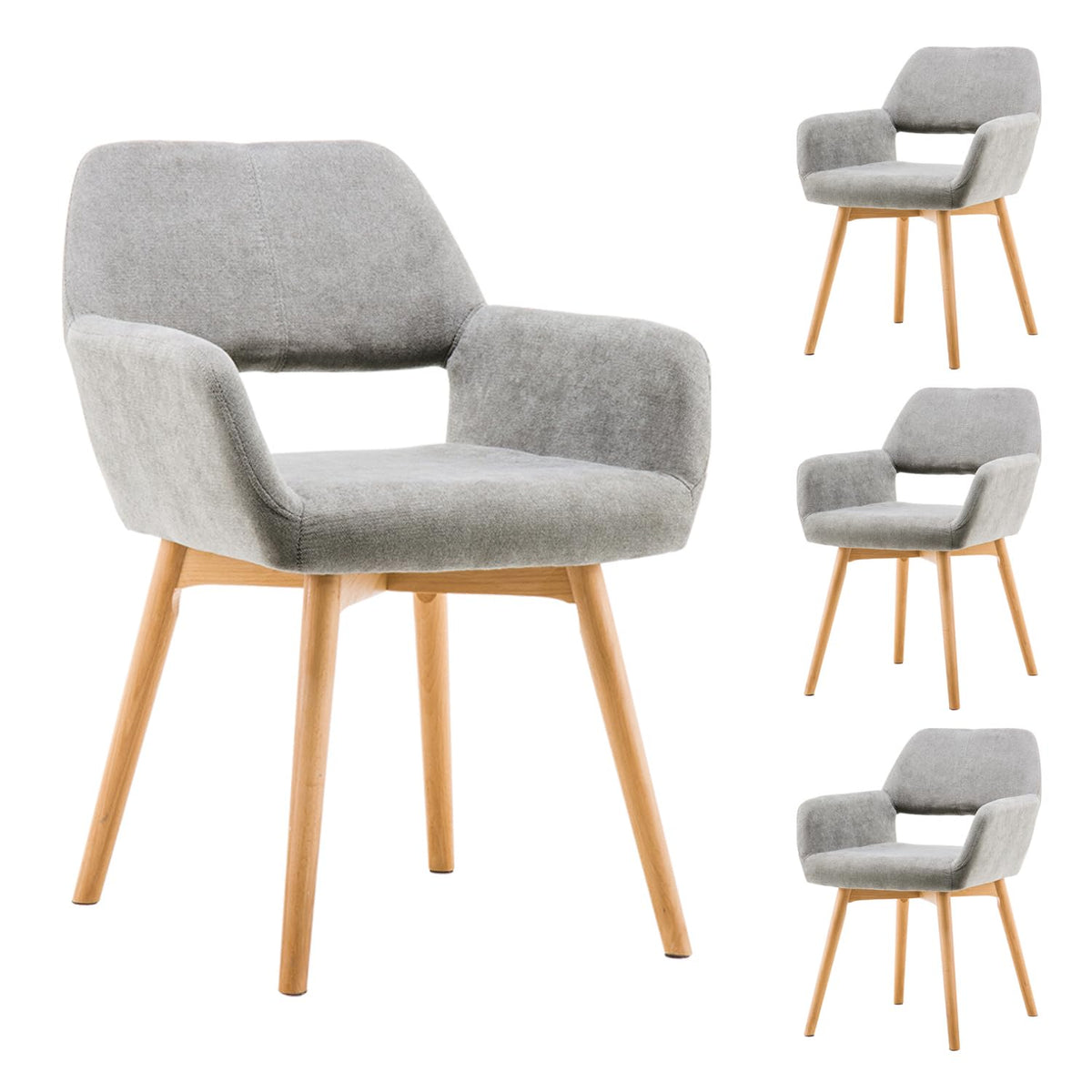 YEEFY Mid Century Modern Dining Chairs Set of 4 & 2 & 6 Comfy Accent Chair Upholstered Kitchen Dining Living Room Chairs for Bed