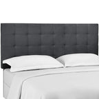 Modway Paisley Upholstered Biscuit Tufted Performance Velvet Full / Queen Headboard Size In Gray