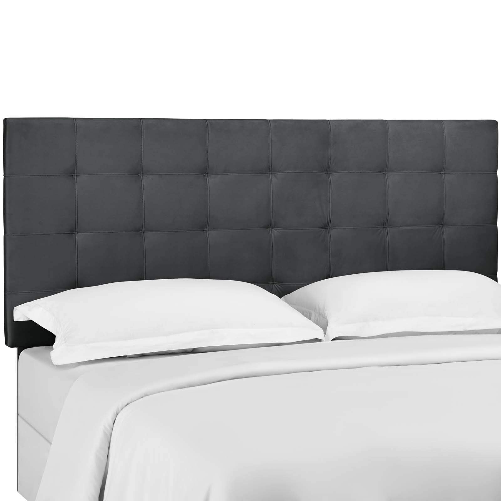 Modway Paisley Upholstered Biscuit Tufted Performance Velvet Full / Queen Headboard Size In Gray