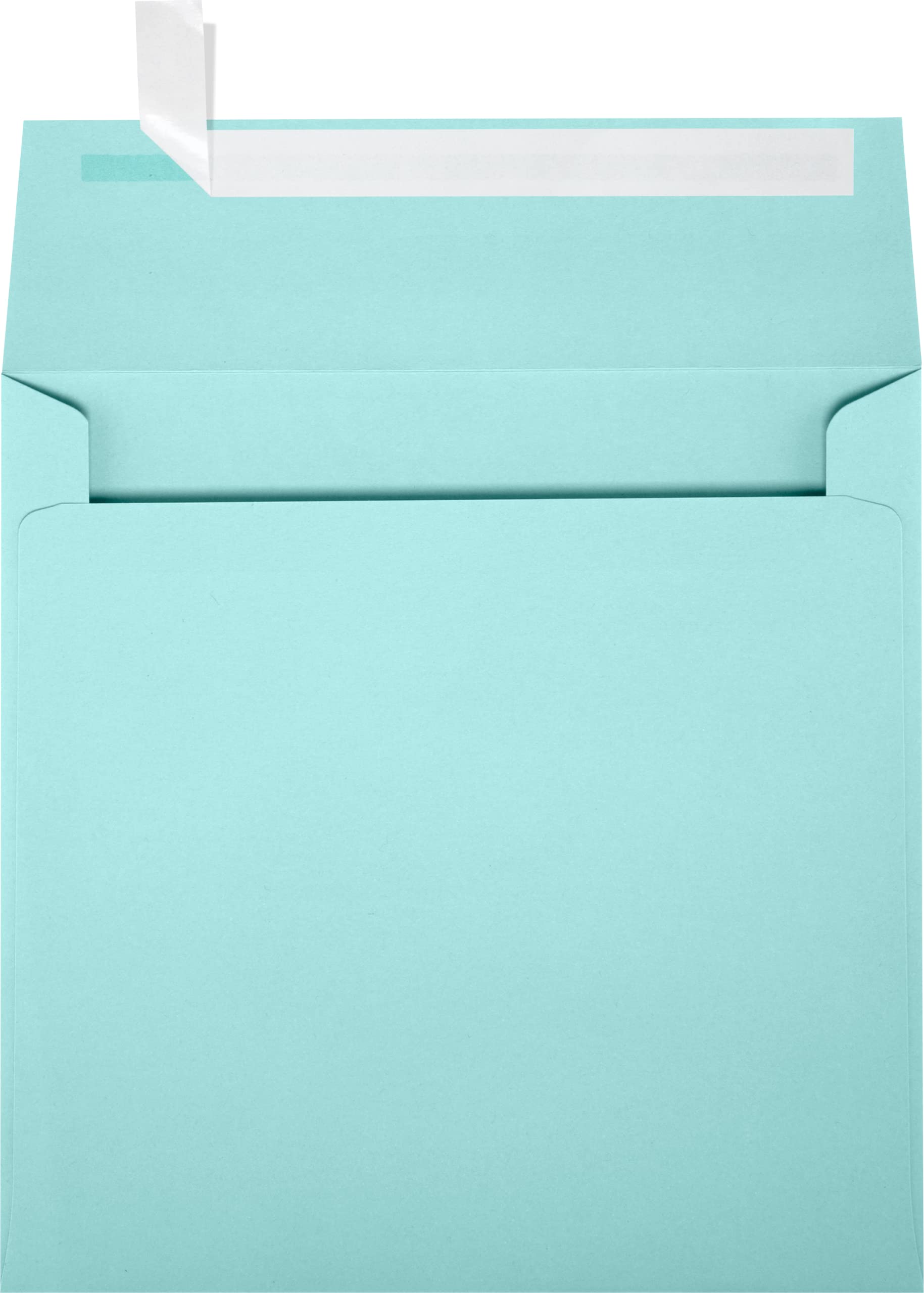 Luxpaper Square Invitation Envelopes | Peel & Press | 5 1/2' X 5 1/2' | Seafoam Blue | 80Lb. Text | 50 Qty