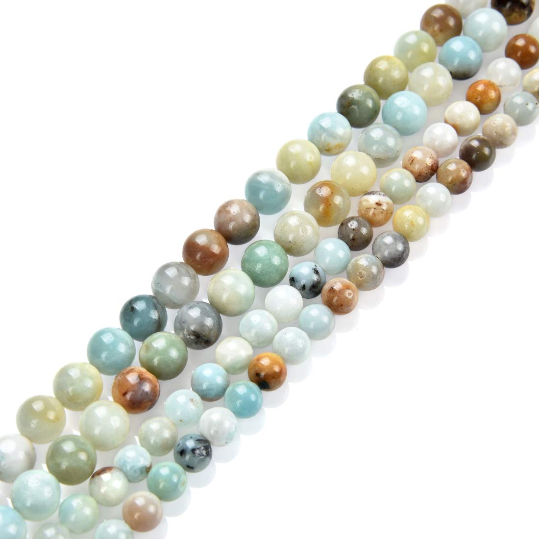 1 Strand Adabele Natural Multi-Color Amazonite Healing Gemstone 6Mm (024 Inch) Round Loose Stone Beads (58-62Pcs) For Jewelry Cr