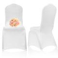 EMART White Chair Covers 50 Pcs Spandex Stretch Universal Standard Seat Slipcovers Fitted for Wedding Bulk, Party, Banquet and H