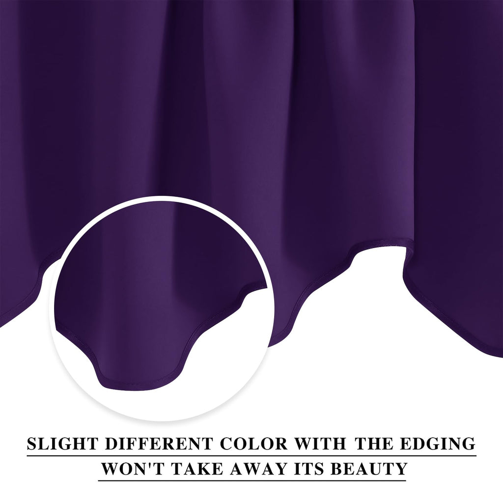 Nicetown Blackout Window Curtain Valance - 52 Inches By 18 Inches Small Scalloped Valance Window Curtain Panel Tier For Living R